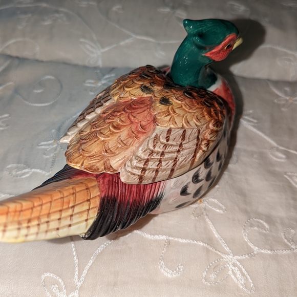 Fitz and Floyd Game Birds lidded trinket box. - Picture 2 of 7